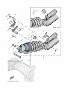 MT-09 SP MTN890D (BAM7) drawing REAR SUSPENSION