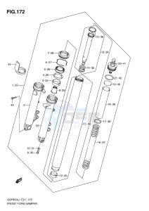 GSF650 (E21) Bandit drawing FRONT FORK DAMPER (GSF650SL1 E21)