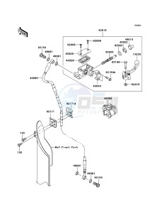 KX250F KX250YCF EU drawing Front Master Cylinder