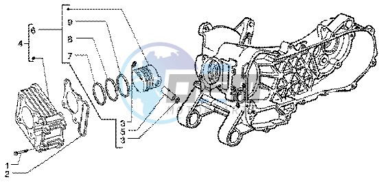 Cylinder-piston-wrist pin assy