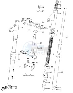 KE 100 A [KE100] (A9-A10) [KE100] drawing FRONT FORK -- KE100-A5_A6_A7_A8- -