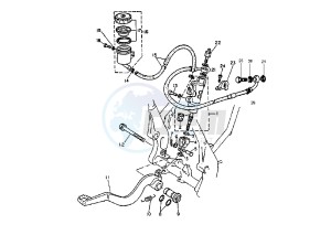 TT E 600 drawing REAR MASTER CYLINDER