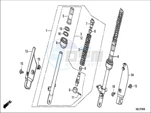 CRF50FH Europe Direct - (ED) drawing FRONT CUSHION