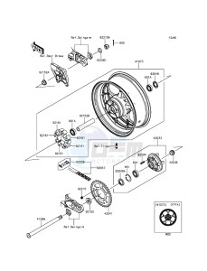 ZZR1400 ABS ZX1400FFF FR GB XX (EU ME A(FRICA) drawing Rear Hub