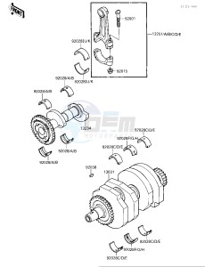 EL 250 B [ELIMINATOR[ (B2-B3) [ELIMINATOR drawing CRANKSHAFT