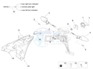 RSV4 1100 RACING FACTORY E4 ABS (APAC) drawing Rear lights