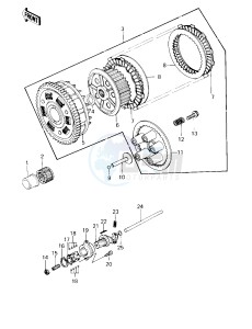 KZ 1000 D [Z1R] (D3) [Z1R] drawing CLUTCH -- 80 D3- -