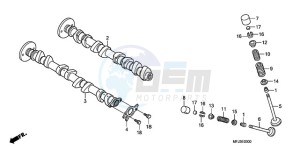 CBR600RR9 UK - (E / MME SPC 3E) drawing CAMSHAFT/VALVE