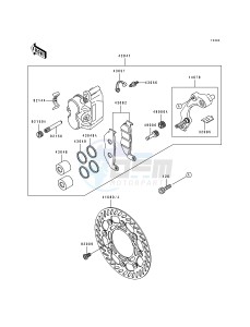 KLX 650 A [KLX650R] (A1-A3) [KLX650R] drawing FRONT BRAKE