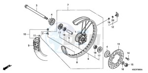 CRF150RB9 Europe Direct - (ED / T19) drawing FRONT WHEEL