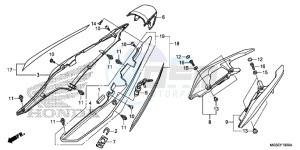 NC700DC Integra E drawing REAR COWL