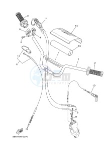 TT-R110E (5B6P 5B6R 5B6S 5B6S) drawing STEERING HANDLE & CABLE