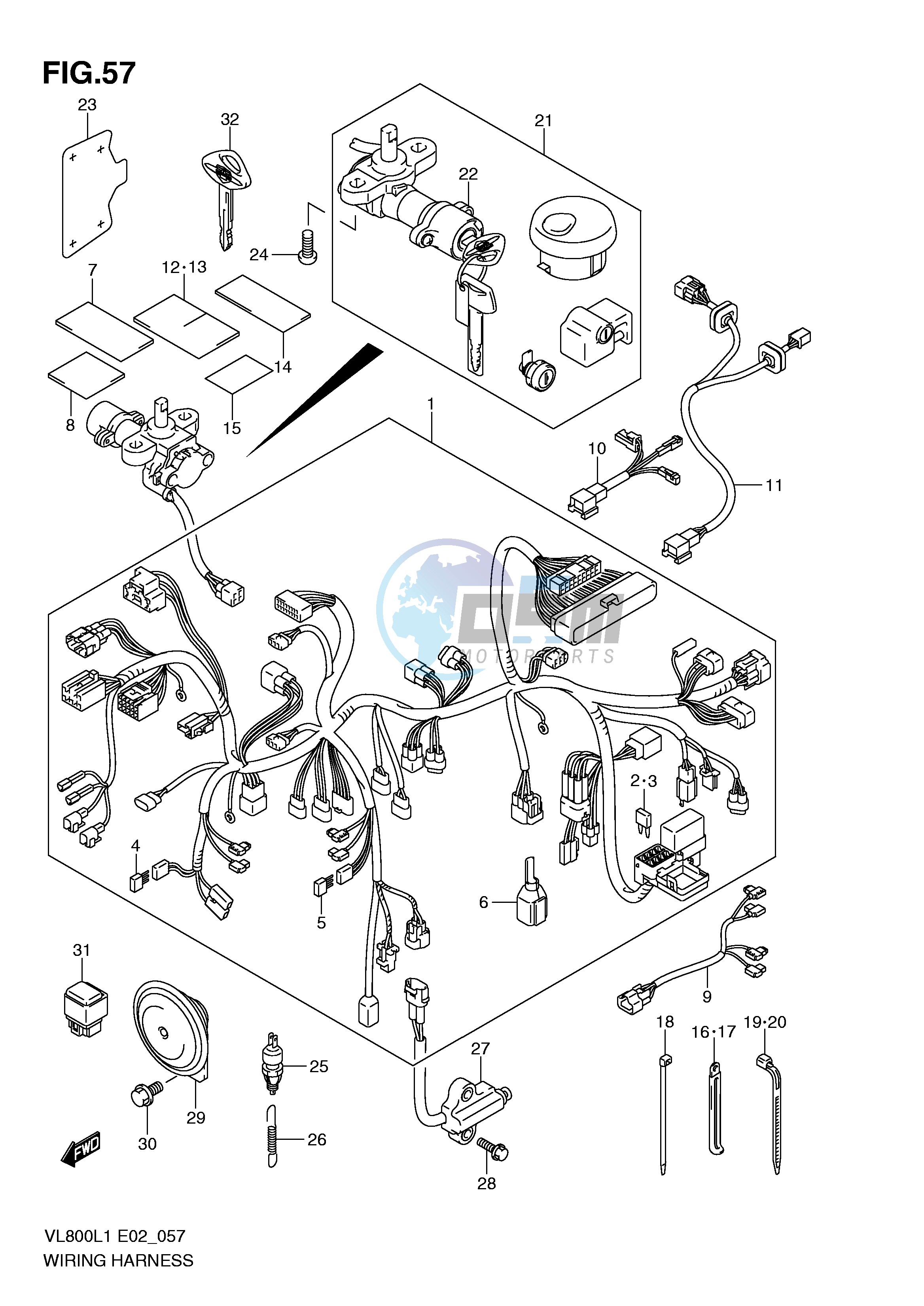 WIRING HARNESS (VL800L1 E2)