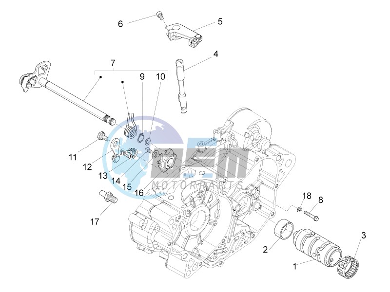 Gear box / Selector / Shift cam