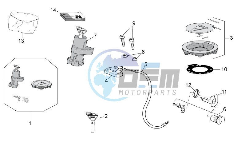 Lock hardware kit