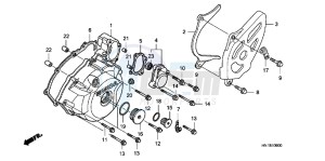 TRX400XD TRX400XD Australia - (U) drawing LEFT CRANKCASE COVER