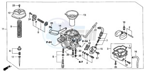 CBR125R drawing CARBURETOR