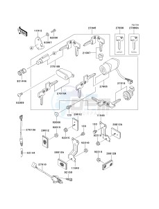 VN 800 A [VULCAN 800] (A10-A11) [VULCAN 800] drawing IGNITION SWITCH_LOCKS_REFLECTORS