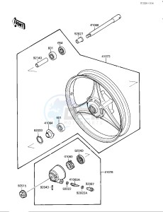 EL 250 B [ELIMINATOR[ (B2-B3) [ELIMINATOR drawing FRONT WHEEL