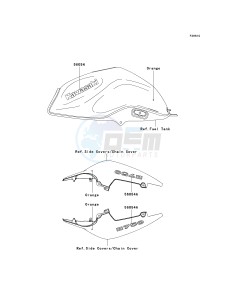 ZR 750 L [Z750 AU] (L7F-L8F) L8F drawing DECALS-- ORANGE- --- L8F- -