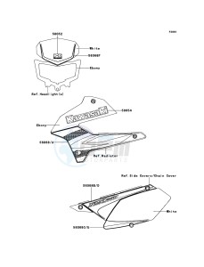 KLX250 KLX250S9F GB XX (EU ME A(FRICA) drawing Decals(Ebony)