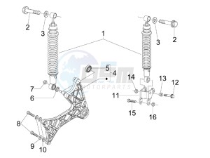 Nexus 300 ie e3 drawing Rear suspension - Shock absorbers