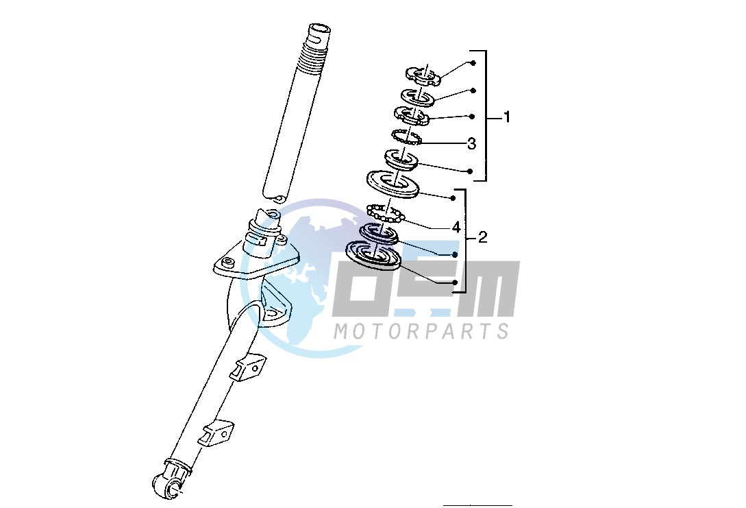 Steering bearing ball tracks