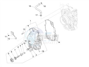 BV 350 ST 4T 4V IE ABS E4 (NAFTA) drawing Flywheel magneto cover - Oil filter