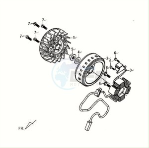 FIDDLE II 125S drawing MAGNETO / FLYWHEEL