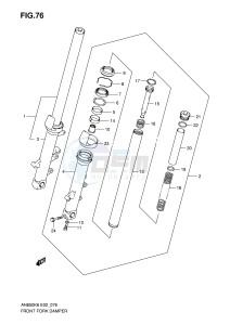 AN650 (E2) Burgman drawing FRONT FORK DAMPER