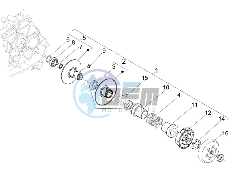 Driven pulley