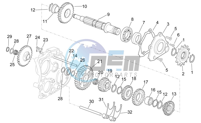 Driven shaft