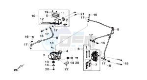 JOYMAX 125I ABS drawing BRAKE CALIPER FOR / BRAKE LEVER CPL