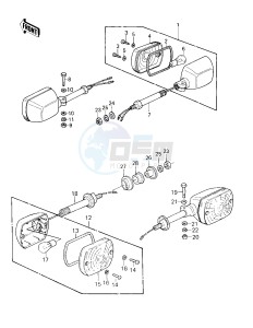 KZ 750 E (E1) drawing TURN SIGNALS -- 80 KZY 50-E1- -