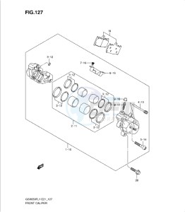 GSXF650 drawing FRONT CALIPER (GSX650FUL1 E21)