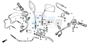 CBF600SA drawing HANDLE LEVER/SWITCH/CABLE (CBF600S6/SA6/N6/NA6)