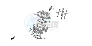 SH100 SCOOPY drawing CYLINDER/CYLINDER HEAD