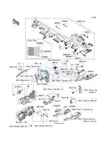 ZX 1000 E [NINJA ZX-10R] (E8F-E9FA) 0E8F drawing CHASSIS ELECTRICAL EQUIPMENT