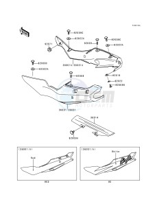 ZX 600 F [NINJA ZX-6R] (F1-F3) [NINJA ZX-6R] drawing SIDE COVERS_CHAIN COVER-- ZX600-F2- -