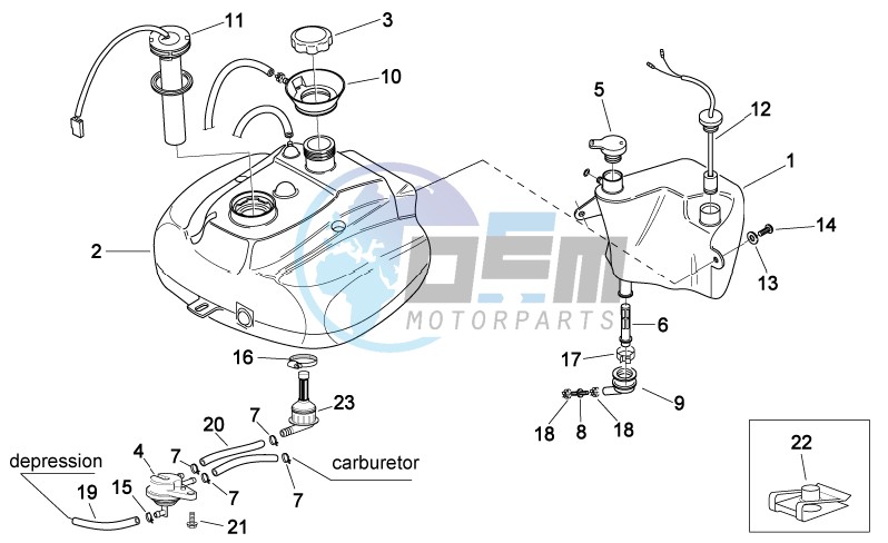 Oil and fuel tank