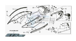 GTS 250 EURO 2 drawing COWLING / TAIL LIGHT