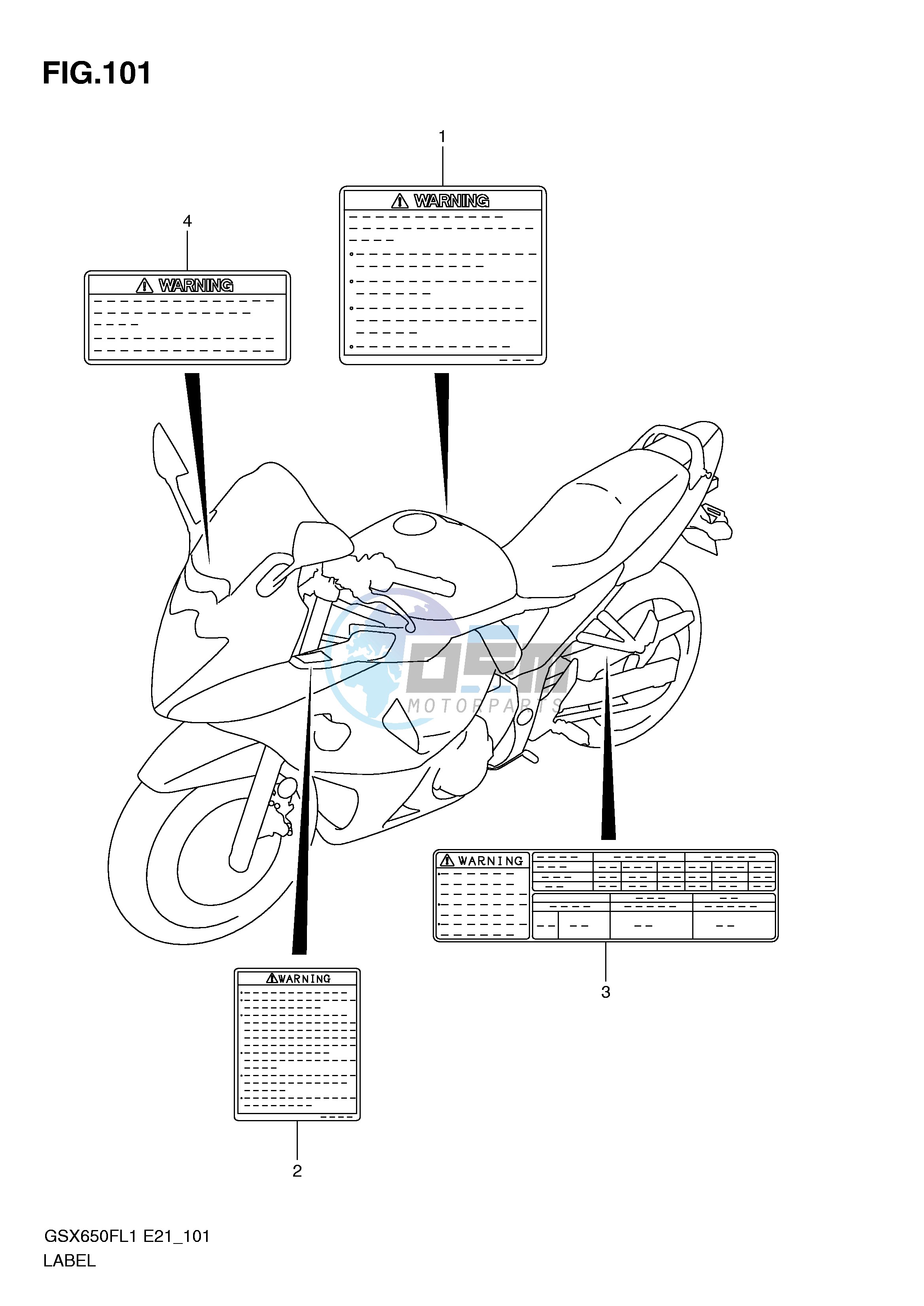 LABEL (GSX650FAL1 E21)