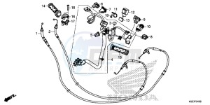 SH300AG TRX250T Europe Direct - (ED) drawing SWITCH/ CABLE