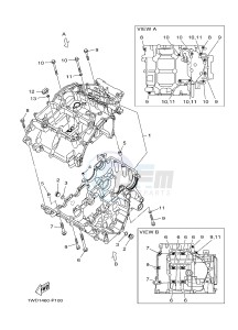 MTN250 MTN-250 MT-250 (B043) drawing CRANKCASE