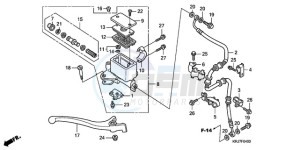 FES1259 Europe Direct - (ED / 2ED) drawing FR. BRAKE MASTER CYLINDER (FES125)(FES150)