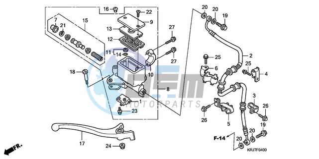 FR. BRAKE MASTER CYLINDER (FES125)(FES150)