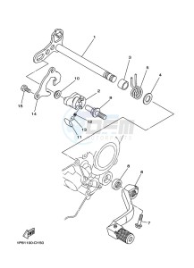 YZ250 (B9UA) drawing SHIFT SHAFT