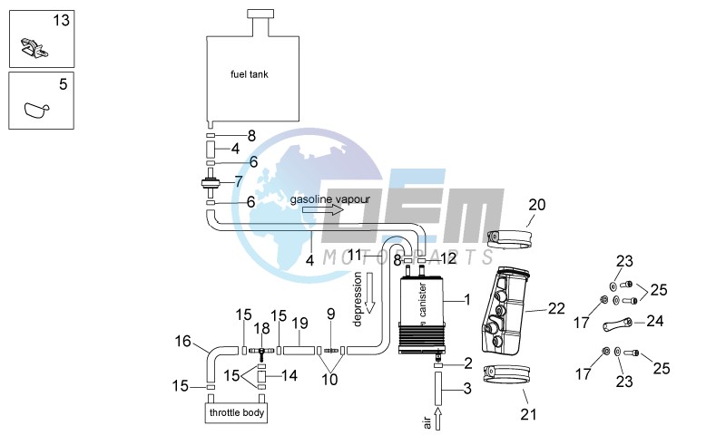 Fuel vapour recover system