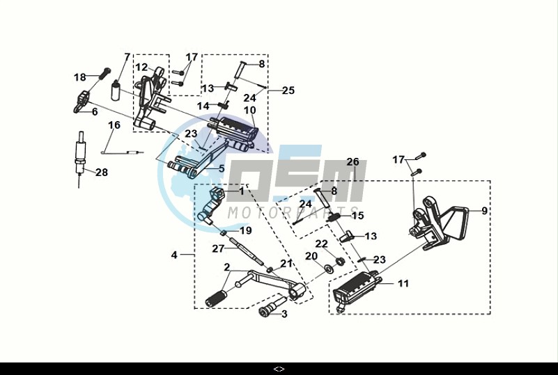 GEAR CHANGE PEDAL - KICK STARTER ARM