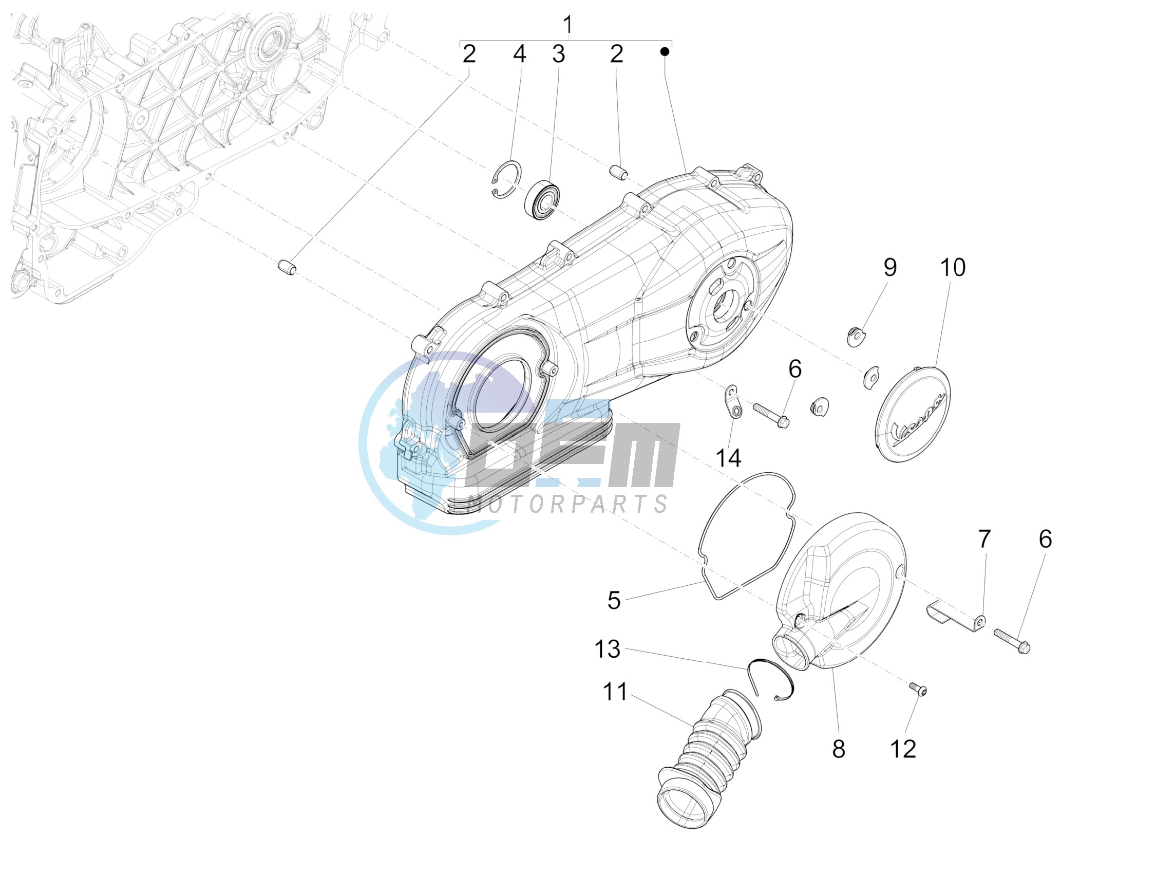 Crankcase cover - Crankcase cooling